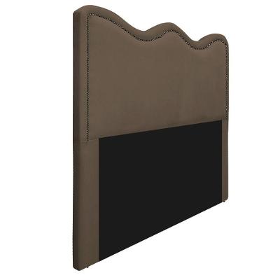 Cabeceira Solteiro Bari P02 90 cm Para Cama Box Suede Marrom