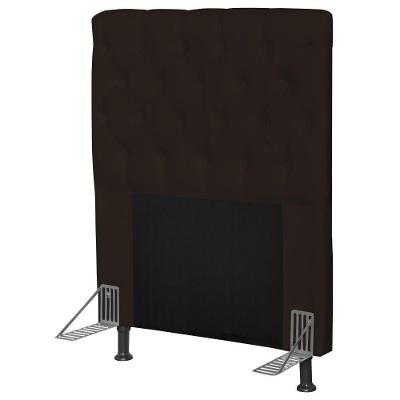 Cabeceira Cama Box Solteiro 90cm Cristal Corino Marrom