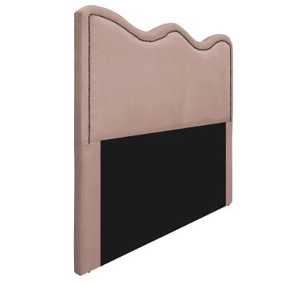 Cabeceira Solteiro Bari P02 90 cm Para Cama Box Suede Rosê