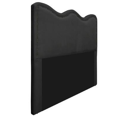 Cabeceira Solteiro Bari P02 90 cm Para Cama Box Suede Preto
