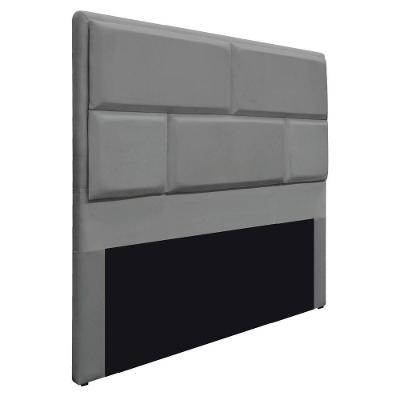 Cabeceira Solteiro Brick P02 90 cm Para Cama Box Cinza