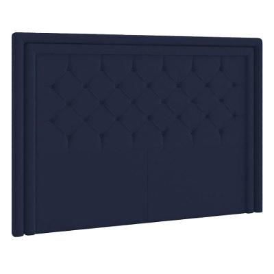 Cabeceira Queen P04 160 Cm Suede Azul Marinho Tca 948