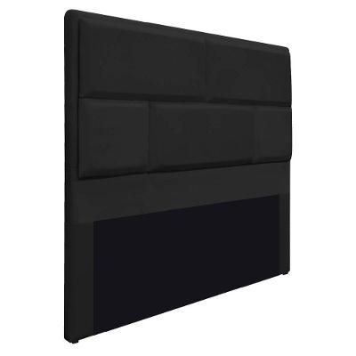 Cabeceira Solteiro Brick P02 90 cm Para Cama Box Preto