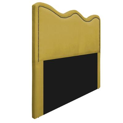 Cabeceira Queen Bari P02 160 cm Para Cama Box Suede Amarelo