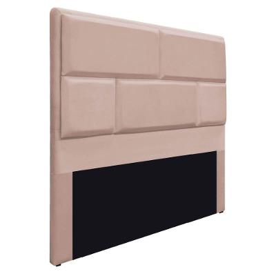 Cabeceira King Brick P02 195 cm Para Cama Box Suede Rosê