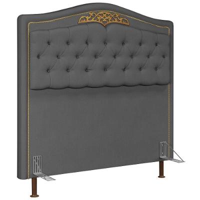 Cabeceira Cama Box Casal Queen 160Cm Imperial Veludo J02 Cinza - Mpozenato
