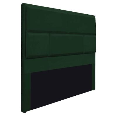 Cabeceira Solteiro Brick P02 90 cm Para Cama Box Suede Verde
