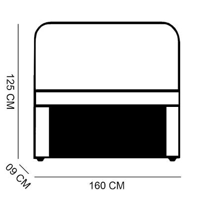 Cabeceira Queen 1,60m Moscou Corano - Pallazio Cor Branco