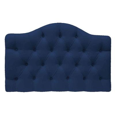 Cabeceira Suspensa Imperatriz 90 Cm Solteiro Suede Azul Marinho
