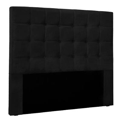 Cabeceira Queen 1,60m Santiago Suede - Pallazio Cor Preto