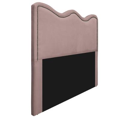 Cabeceira Solteiro Bari 90 Cm Cama Box Linho Rosê