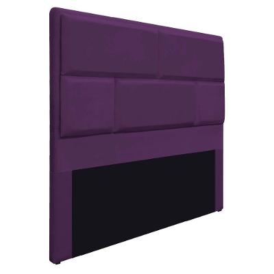 Cabeceira Solteiro Brick P02 90 cm Para Cama Box Suede Roxo