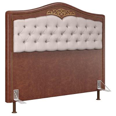 Cabeceira Cama Box Casal 140Cm Facto Marrom/bege- Mpozenato