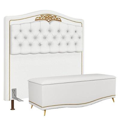 Cabeceira Cama Box Casal 195Cm Corano Branco