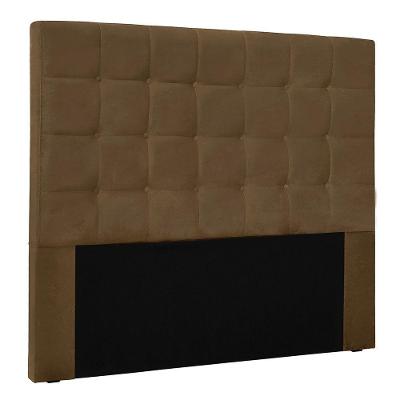 Cabeceira Queen 1,60m Santiago Suede - Pallazio Cor Caramelo