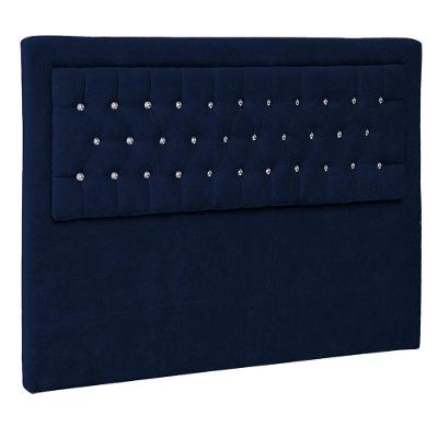 Cabeceira Queen Iasi P04 160 Cm Suede Azul Marinho Tca 948
