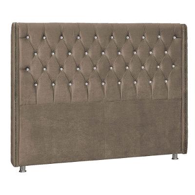 Cabeceira Casal Tóquio P04 140 Cm Suede Marrom Claro Tca 945