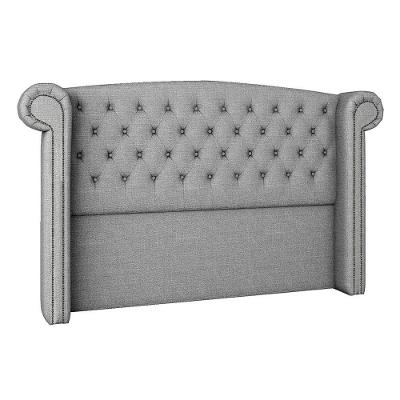 Cabeceira Casal Lyon P04 140 Cm Suede Cinza Tca 940