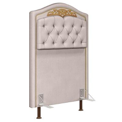Cabeceira Cama Box Solteiro 90Cm Suede Bege