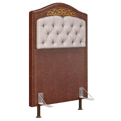 Cabeceira Cama Box Solteiro 90Cm Facto Marrom/bege
