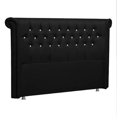 Cabeceira Solteiro Brescia P04 90 Cm Suede Preto