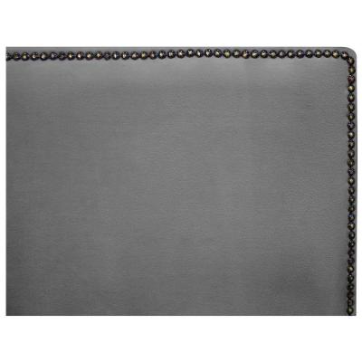Cabeceira Casal Bali 140 Cm Cama Box Suede Cinza