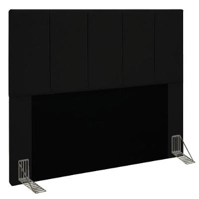 Cabeceira Casal 1,40m Genebra Suede - Pallazio Cor Preto