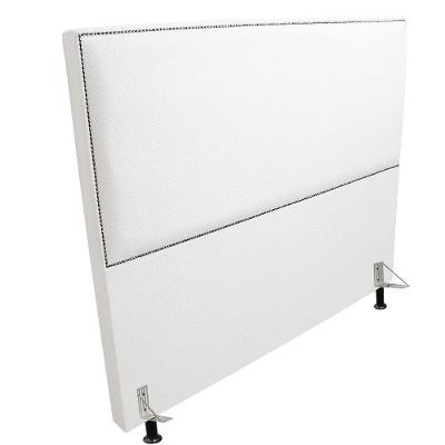 Cabeceira Denver Para Cama Box Casal 140 Cm Bouclé Off White Pés Tabaco - D'rossi