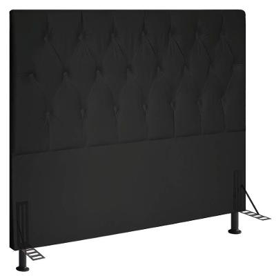 Cabeceira Queen 1,60m Estocolmo Suede - Pallazio Cor Preto