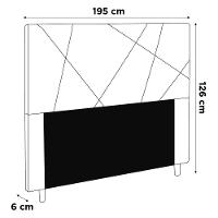 Cabeceira Cama Box Casal King Size Mali 195Cm Preto - 1
