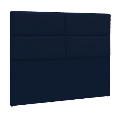 Cabeceira Queen Berlim P04 160 Cm Suede Azul Marinho