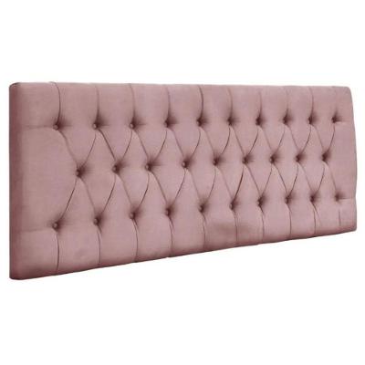 Painel Cabeceira Dubai Para Cama Box-1,28 Mt-veludo Rosa