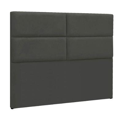 Cabeceira Solteiro P04 90 Cm Suede Cinza Escuro Tca 958