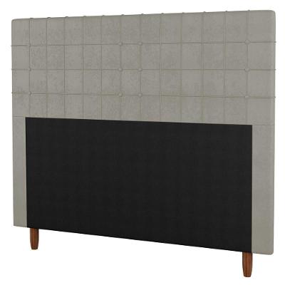 Cabeceira Cama Box Casal Queen Size 160Cm Veludo Bege