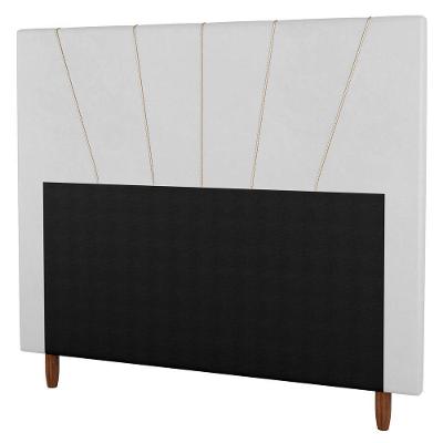 Cabeceira Cama Box Casal Dallas 140Cm Sintético Branco