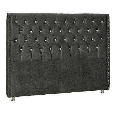 Cabeceira Solteiro P04 90 Cm Suede Cinza Escuro Tca 958