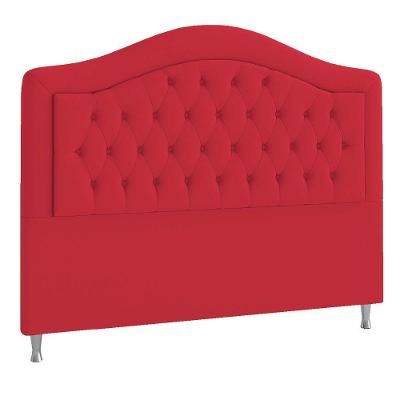 Cabeceira Solteiro ághata P04 90 Cm Suede Vermelho Tca 53