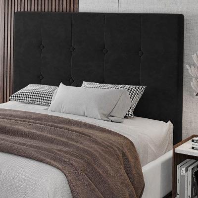 Cabeceira Cama Box Casal Queen Size Luana 160cm Veludo Preto - Abmaza