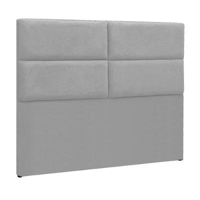 Cabeceira Solteiro Berlim P04 90 Cm Suede Cinza Tca 940