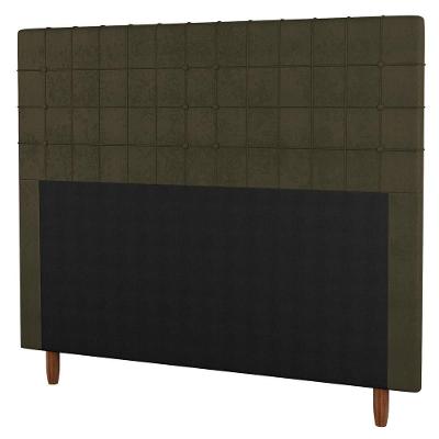 Cabeceira Cama Box Casal Queen Size 160Cm Suede Marrom