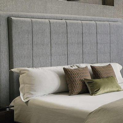 Cabeceira Opala Cama Box Solteiro 90Cm Linho Cinza