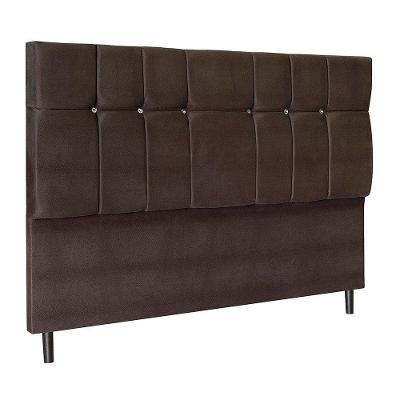 Cabeceira Paris Para Cama Box Solteiro 94 Cm Suede Marrom
