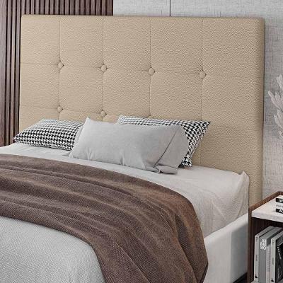 Cabeceira Cama Box Casal Luana 140cm Sintético Bege - Abmaza