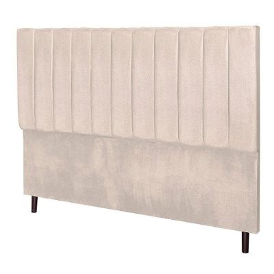 Cabeceira Leblon Para Cama Box Casal 144 Cm Suede Bege
