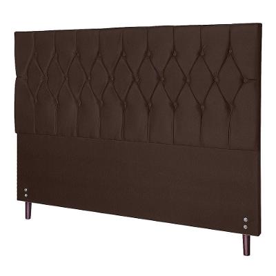 Cabeceira Madri Para Cama Box Casal 144 Cm Suede Marrom