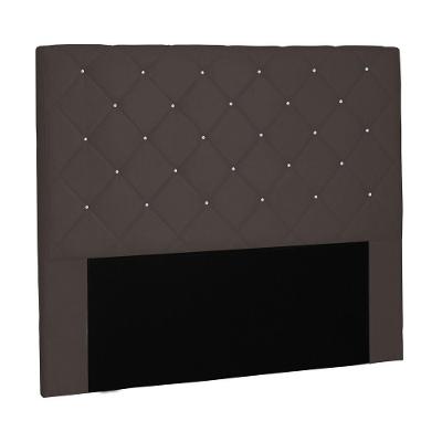Cabeceira Tania Cama Box Solteiro 90Cm Suede Café