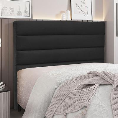 Cabeceira Para Cama Box Casal La Italiana 140Cm Veludo Preto