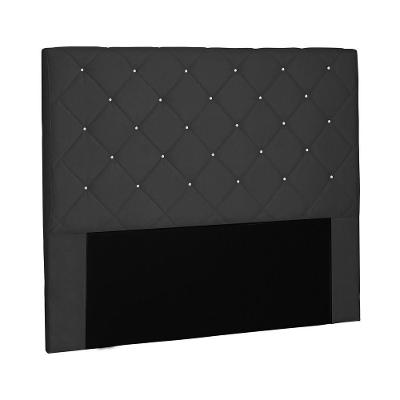 Cabeceira Tania Cama Box Casal 140Cm Suede Preto
