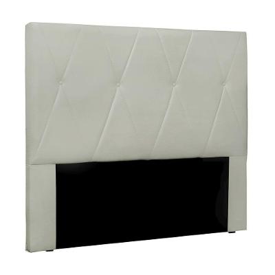 Cabeceira Cama Box Casal Aquilla 140Cm Veludo Branco Navajo