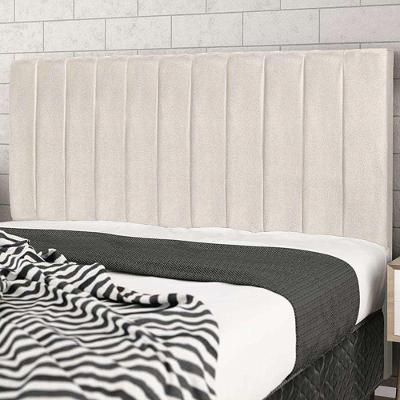 Cabeceira Leblon Para Cama Box Queen 164 Cm Suede Bege